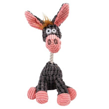 Juguete de peluche indestructible para perros: núcleo de pana, para la dentición y