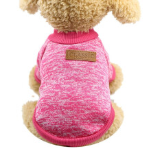 Kleiner Hundepullover – Rosarotes Fleece-Sweatshirt, Größe S