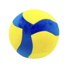 Pelota de felpa suave de 8 pulgadas, amarilla y azul.
