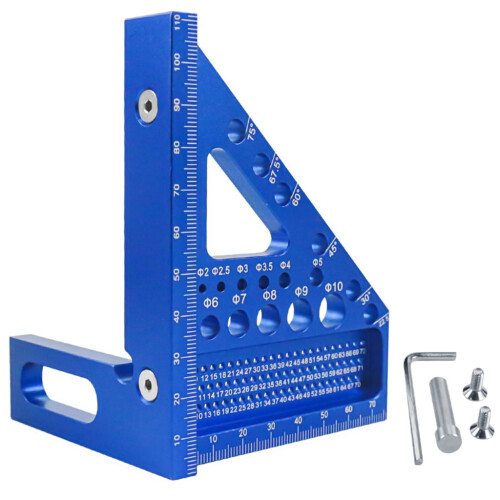 Juego de escuadras multiángulo de aluminio para carpintería
