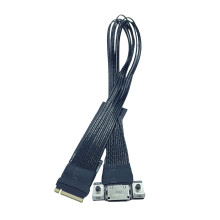 M.2-zu-Oculink-PCIe4.0-Verlängerungskabel, 4i, versilbert