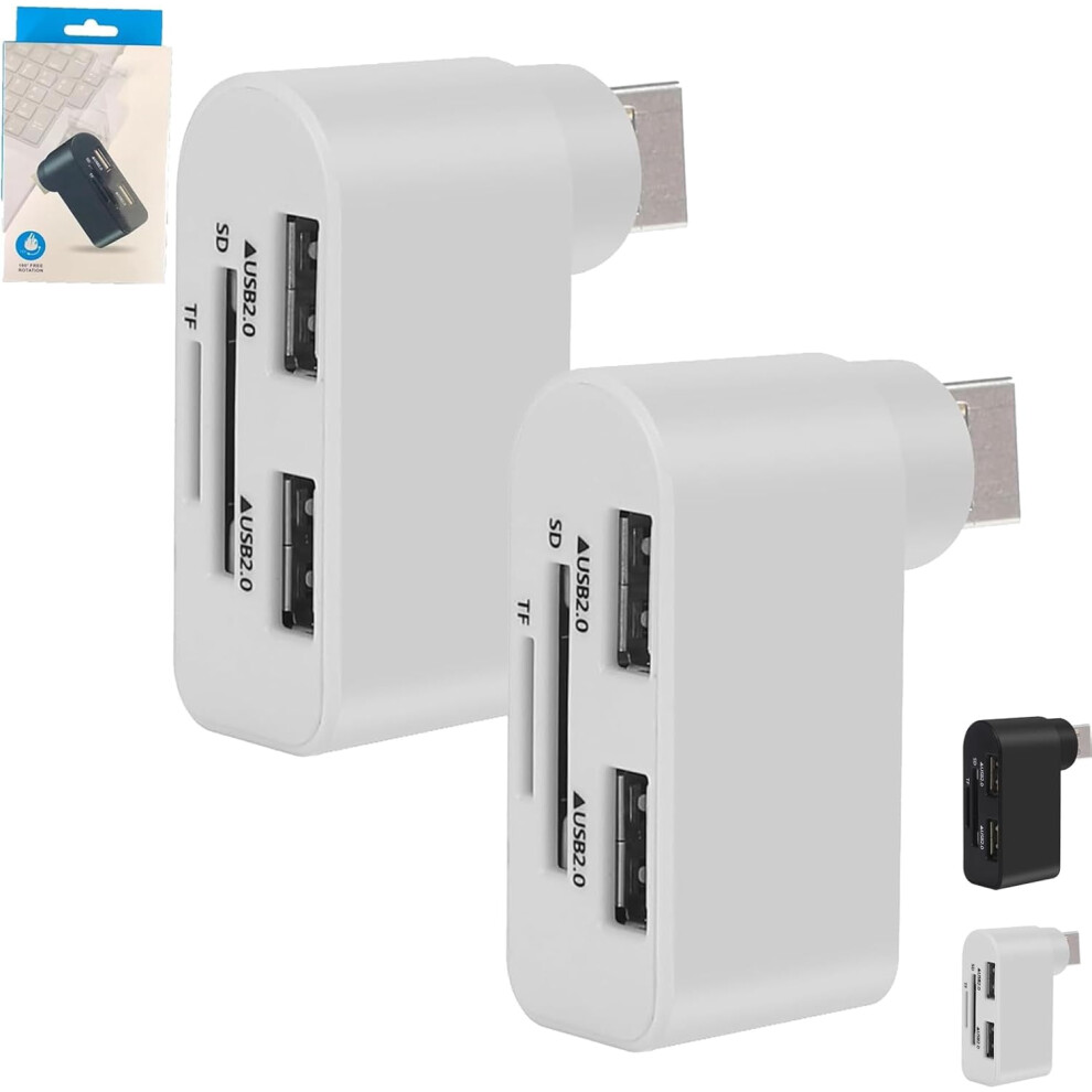 4-In-1 Rotatable Usb 2.0 Hub For Laptop Pc 9058772196545