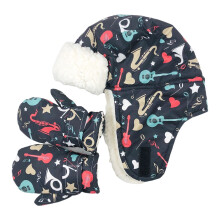Wasserdichte Winter-Skihandschuhe für Kinder mit Mütze, 1 Paar