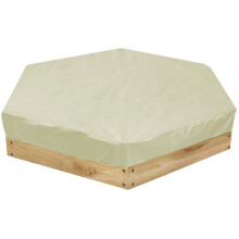 Sechseckige Sandkastenabdeckung, wasserdicht, Polyester, 140 x 110 cm