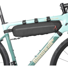 Bolsa para cuadro de bicicleta de 2,1 L con doble cremallera y resistente al agua.