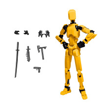 Figura de ação do robô T13 – articulada com 13 pontos de articulação e impressa em 3D.