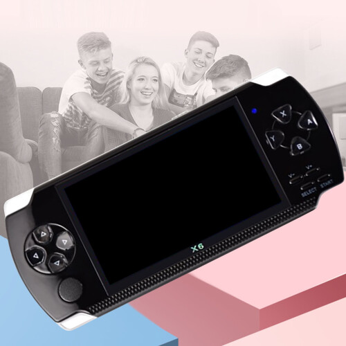 Handheld Game Machine 4.3-inch HD Screen 10000+ Games Black