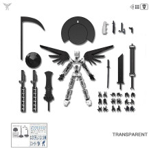 3D-geprinte beweegbare robotfiguur met 13 gewrichten &