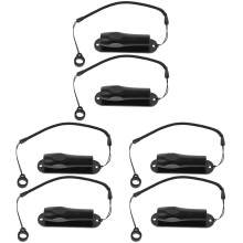 6Pcs Black Pen Lanyard Strap with Spring Rope Anti Lost for Stylus Pen