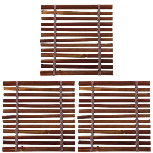 3Pcs Multipurpose Bamboo Sushi Plate Decor Japanese Sashimi Ornament
