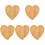 5Pcs Khaki Bamboo Heart Shape Dessert and Fruit Serving Trays 1