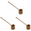 3Pcs Bamboo Scoop Long Handle Watering Brown Reusable 1