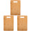 3Pcs Bamboo Cutting Boards Khaki for Kitchen Home Use Chopping 1