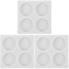 3Pcs White Silicone Baking Mold Flexible Non-Stick Cake Candy Molds