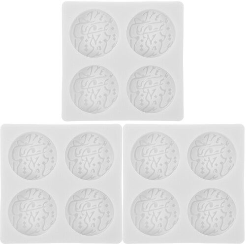 3Pcs White Silicone Baking Mold Flexible Non-Stick Cake Candy Molds