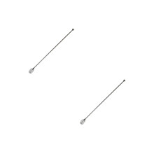 2Pcs Stainless Steel Honey Dipper Sticks Black Kitchen Stirring Rods