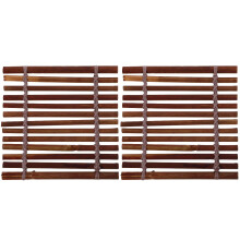2Pcs Bamboo Sashimi Decoration Light Brown Japanese Sushi Plate Decor