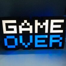 Luce notturna Game Over con altoparlante – Lampada LED in PVC, USB