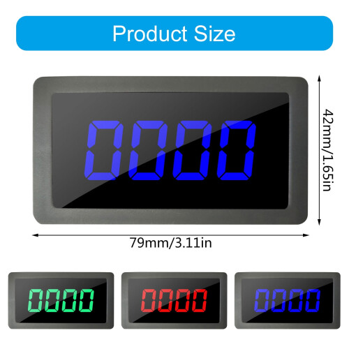 Ψηφιακό στροφόμετρο PrecisionS για κινητήρες, μετρητής ταχύτητας LED με αισθητήρα εφέ, 2