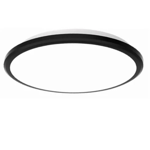 LED loftlampe 30cm rund sort vandtæt