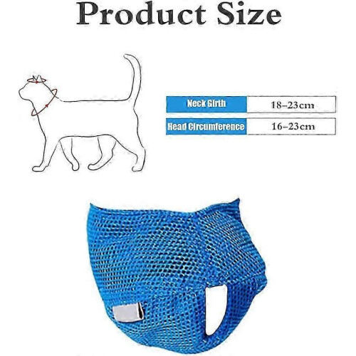 Cat Muzzle Breathable Kitten Mesh Muzzles Breathable Mesh Muzzles for Preventing Cats from Biting Scratching 1