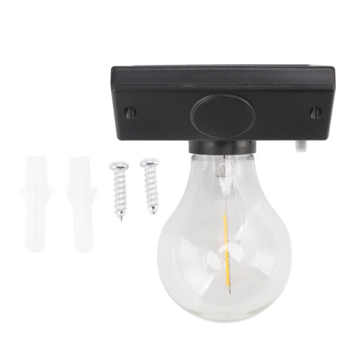 Solar Tungsten Bulb Wall Lamp, ABS, Waterproof