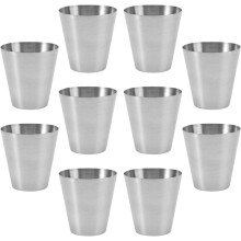 10 wiederverwendbare Edelstahl-Trinkbecher, stapelbar, tragbar, für Bier, Cocktails und Säfte, ideal für Reisen und Partys im Freien
