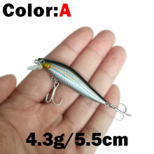 Meall Iascaireachta Minnow 4.3g le Súile 3D agus Eireaball Paddle