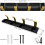 Perchero de pared – Negro mate, 4 ganchos plegables 2