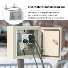IP66 vízálló műanyag elektromos doboz kültéri elosztódoboz fedéllel 150x100x70mm elektronikához
