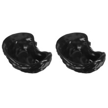2St Zwart Keramisch Oester Schelp Design Bord Voor Voedsel En Dessert