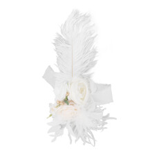 Flori artificiale pentru spătarul scaunului – Alb lapte, 26 cm