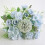 Silk Rose Bouquet Blue 7-Stem Artificial Wedding Floral 1