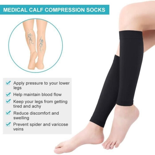 Calf Compression Socks - Brand - Model - Black - Unisex - Breathable 1