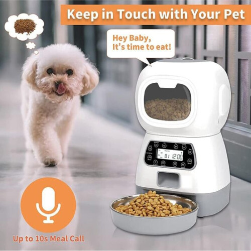 Automatic WiFi Pet Feeder - Cat Food Dispenser with Programmable Timer - Large 3.5L Capacity 1