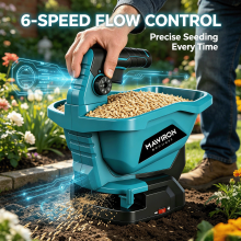 18V Cordless Handheld Spreader 3.3L 6-Speed for Grass, Farm & Garden