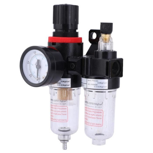 Tbest Air Compressor Filter Oil-Water Separator Filter G1/4 with Quick Connector AFC2000 + Air Supply Unit 1