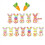 Easter party, cartoon bunny pulling flags, holiday-themed decorative banner pulling flowers 2