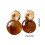 Retro amberkleurige studs oorbellen, draagbaar,-onregelmatig 4