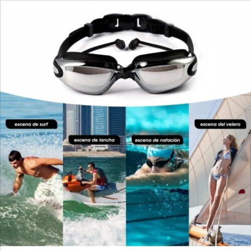 DRFEIFY Swimming Cap Goggle Set - 5 Pack - UV Protection - Anti-Fog - Comfortable 1