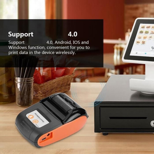 QIILU Wireless Portable Receipt Printer - Bluetooth 58mm - Thermal Paper 2