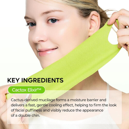 πακέτο CACTOX V-Lifting Mewing Band, μάσκα ανύψωσης διπλού πηγουνιού Cactox με καφεΐνη και κ 2