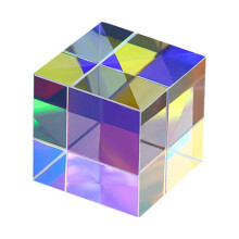 Cubo prismático de vidrio óptico para fotografía y ciencia.