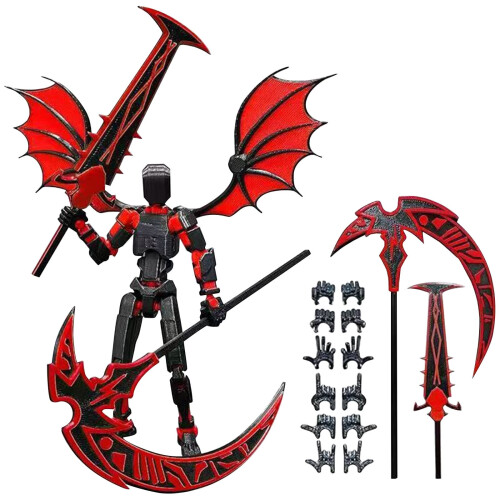 Boneco de 33 cm impresso em 3D - Vermelho, Estilo C