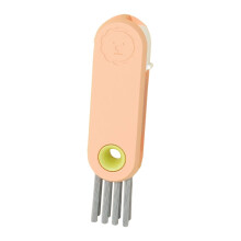 Cepillo de silicona 3 en 1 para limpiar las juntas de las tapas de los vasos (rosa)