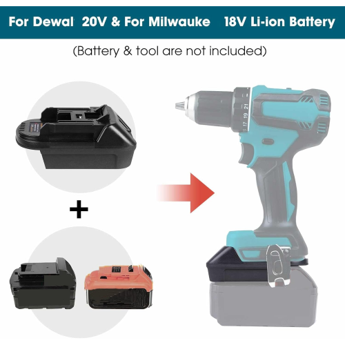 DM18M Συμβατό με Dewalt για προσαρμογέα Makita, προσαρμογέα φορτιστή τηλεφώνου USB Συ 1