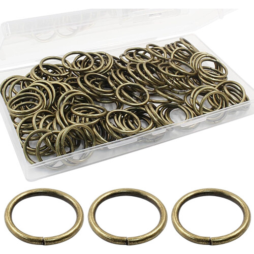 20 mm open springringen goudkleurig, 150 stuks, 2 mm dik