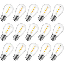 Ampoules LED S14 E26, équivalent 11 W, blanc chaud, lot de 15