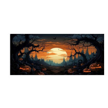 Halloween-kurpitsa-autotallin oven suoja