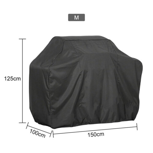 Housse de barbecue robuste noire 190 x 71 x 117 cm